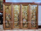  Quà Tặng Tranh Tứ Quý đồng vàng nền xước dát tam khí kích thước 120x40cm 