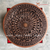  Quà Tặng Đối Tác Tranh Trống Đồng đường kính 60cm đồng đỏ hoạ tiết đúc nổi 