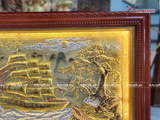  Quà Tặng Khai Trương Tranh đồng Thuận Buồm Xuôi Gió kích thước 115x75cm dát tam khí 