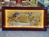  Quà Tặng Khai Trương Tranh đồng Thuận Buồm Xuôi Gió kích thước 170x90cm dát tam khí 