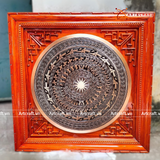  Quà Tặng Đối Tác Tranh Trống Đồng kích thước 108x108cm - Khung gỗ Hương 