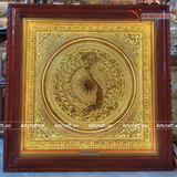  Quà Tặng Đối Tác Tranh Trống Đồng kích thước 120x120cm dát vàng 14K 