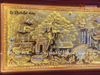  Quà Tân Gia Tranh đồng Cuội Nguồn Quê Hương kích thước 170x90cm dát tam khí - Khung gỗ Hương đỏ 
