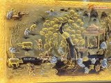  Quà Tân Gia Tranh đồng Cuội Nguồn Quê Hương kích thước 115x75cm dát tam khí 