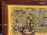  Quà Tân Gia Tranh đồng Cuội Nguồn Quê Hương kích thước 115x75cm dát tam khí 