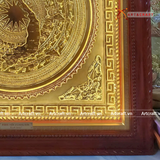  Quà Tặng Đối Tác Tranh Trống Đồng kích thước 120x120cm dát vàng 14K 