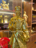  Quà Tặng Sếp Tượng Trần Hưng Đạo đồng vàng dát vàng 14K cao 38 cm 