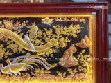  Quà Tặng Tranh Vinh Hoa Phú Quý đồng đỏ dát tam khí kích thước 170x90cm 
