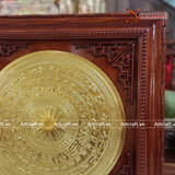  Quà Tặng Đối Tác Tranh Trống Đồng kích thước 88x88cm - Khung gỗ Hương đỏ 