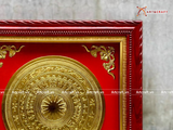  Quà Tặng Đối Tác Tranh Trống Đồng kích thước 80x80cm dát vàng 14K 