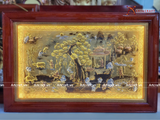  Quà Tân Gia Tranh đồng Cuội Nguồn Quê Hương kích thước 115x75cm dát tam khí 