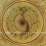  Quà Tặng Đối Tác Tranh Trống Đồng kích thước 120x120cm dát vàng 14K 