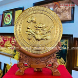  Quà Tặng Doanh Nghiệp Tranh Hoa Sen đường kính 26 cm cao 37 cm 
