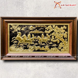  Quà Tân Gia Tranh đồng Mã Đáo Thành Công kích thước 55 x 95 cm mạ vàng 24K 