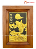  Quà Tặng Sếp Tranh Cá Chép Hóa Rồng mạ vàng 24k kích thước 28 x 38 cm 