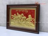  Quà Tân Gia Tranh đồng Mã Đáo Thành Công kích thước 36 x 25 cm mạ vàng 24K 