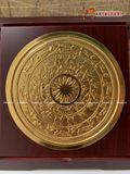  Quà Tặng Đối Tác Tranh Trống Đồng kích thước 23 x 23 cm mạ vàng 24K 