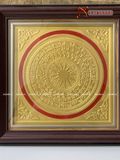  Quà Tặng Đối Tác Tranh Trống Đồng kích thước 25 x 25 cm mạ vàng 24K 