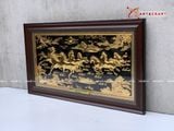  Quà Tân Gia Tranh đồng Mã Đáo Thành Công kích thước 38 x 68 cm mạ vàng 24K 