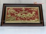  Quà Tân Gia Tranh đồng Mã Đáo Thành Công kích thước 84 x 55 cm mạ vàng 24K 