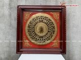  Quà Tặng Đối Tác Tranh Trống Đồng kích thước 80 x 80 cm mạ vàng 24K 