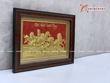  Quà Tân Gia Tranh đồng Mã Đáo Thành Công kích thước 36 x 25 cm mạ vàng 24K 