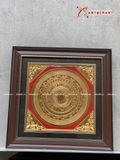  Quà Tặng Đối Tác Tranh Trống Đồng kích thước 42 x 42 cm mạ vàng 24K 