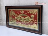  Quà Tân Gia Tranh đồng Mã Đáo Thành Công kích thước 84 x 55 cm mạ vàng 24K 