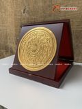 Quà Tặng Đối Tác Tranh Trống Đồng kích thước 23 x 23 cm mạ vàng 24K 