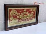  Quà Tân Gia Tranh đồng Mã Đáo Thành Công kích thước 84 x 55 cm mạ vàng 24K 