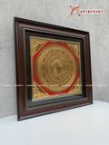  Quà Tặng Đối Tác Tranh Trống Đồng kích thước 42 x 42 cm mạ vàng 24K 
