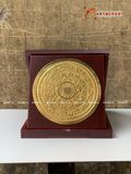  Quà Tặng Đối Tác Tranh Trống Đồng kích thước 23 x 23 cm mạ vàng 24K 