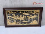  Quà Tân Gia Tranh đồng Mã Đáo Thành Công kích thước 38 x 68 cm mạ vàng 24K 