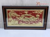  Quà Tân Gia Tranh đồng Mã Đáo Thành Công kích thước 84 x 55 cm mạ vàng 24K 