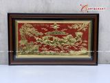  Quà Tân Gia Tranh đồng Mã Đáo Thành Công kích thước 84 x 55 cm mạ vàng 24K 