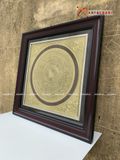  Quà Tặng Đối Tác Tranh Trống Đồng kích thước 54 x 54 cm mạ vàng 14K 