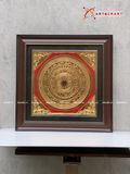  Quà Tặng Đối Tác Tranh Trống Đồng kích thước 42 x 42 cm mạ vàng 24K 