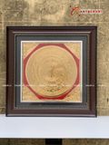  Quà Tặng Đối Tác Tranh Trống Đồng kích thước 42 x 42 cm mạ vàng 24K 