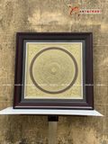  Quà Tặng Đối Tác Tranh Trống Đồng kích thước 54 x 54 cm mạ vàng 14K 