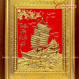  Quà Tặng Khai Trương Tranh đồng Thuận Buồm Xuôi Gió kích thước 28 x 34 cm 