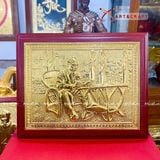  Quà Tặng Tranh Bác Hồ kích thước 23 x 32 cm mạ vàng 24k 