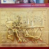  Quà Tặng Tranh Bác Hồ kích thước 23 x 32 cm mạ vàng 24k 
