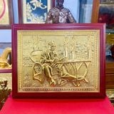  Quà Tặng Tranh Bác Hồ kích thước 23 x 32 cm mạ vàng 24k 