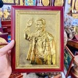  Quà Tặng Tranh Bác Hồ kích thước 20 x 25 cm mạ vàng 24k 