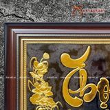  Quà Tặng Mẹ Tranh Chữ Thọ kích thước 38 x 54 cm dát vàng 24k 