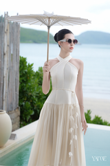 Váy Tafta phối tơ cổ yếm YAME YV694