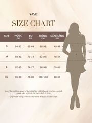 Váy nữ dáng A khoét vai đột chỉ phối màu đính nơ đá trang trí ngắn tay đen đỏ sang trọng YAME YV240