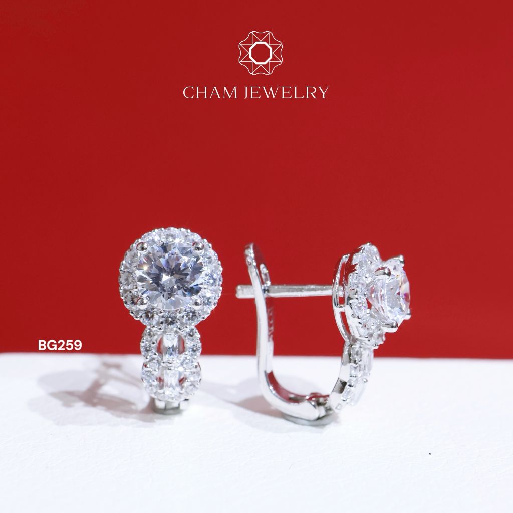 Hoa Tai BG259 CHAM JEWELRY, Chủ 5.0mm (Barcode TBG922).