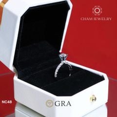 Nhẫn NC48 CHAM JEWELRY, Full Kim Cương Moissanite Chủ 5.5mm (Barcode ONNU39).