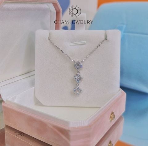 Dây Chuyền D90 CHAM JEWELRY, Cỏ 4 Lá (Barcode TDKM436).